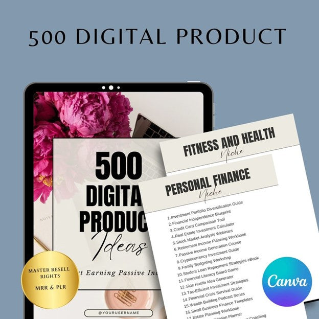 500 Digital Product Ideas for Passive Income - DFY Master Resell Rights