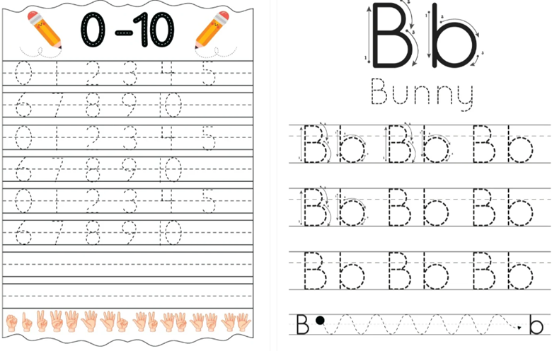 269 Pg Letter & Number Tracing Workbook