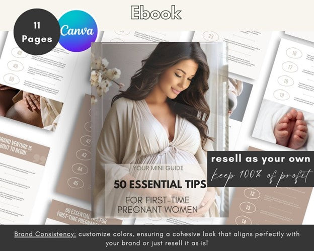 Canva Template Pregnancy Bundle for Moms to be/Resellers