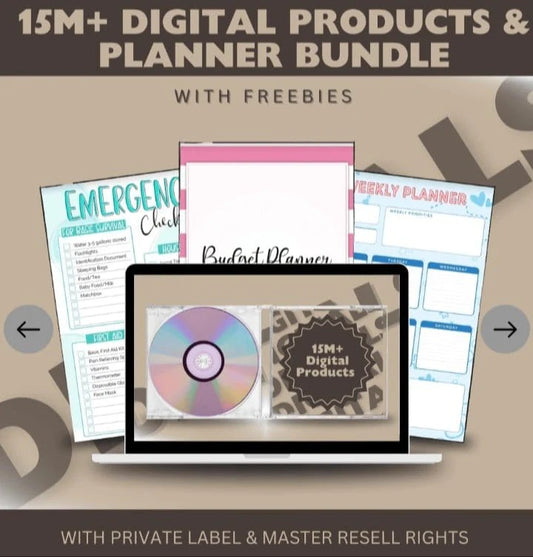15M+ Digital Product and Planner Bundle FLASH SALE