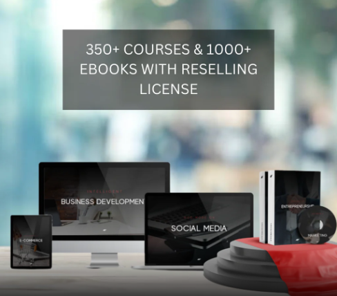 350+ Marketing Courses & 1000+ eBooks with Resell rights