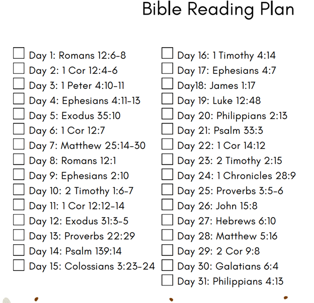 Bible Reading Plan