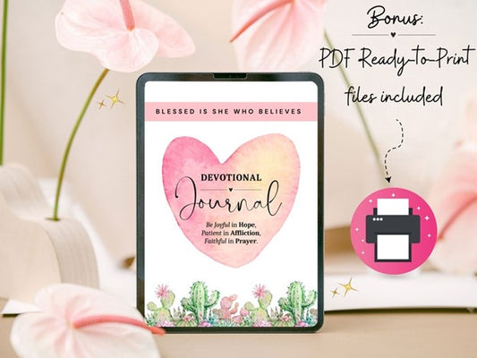 Devotional Prayer Journal/Daily Faith/Bible Study/Canva Templates/Goodnotes/Prayer Journal