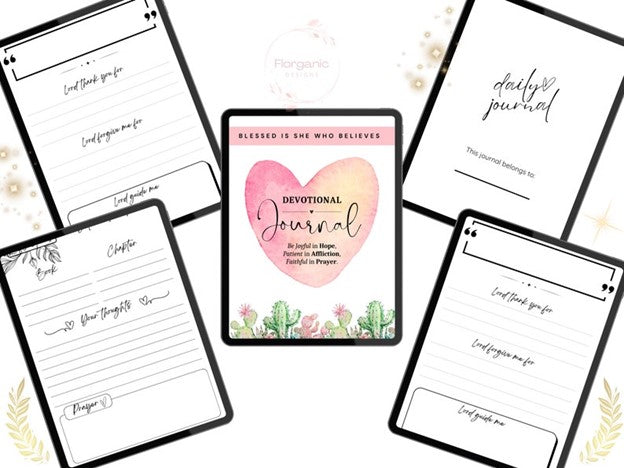 Devotional Prayer Journal/Daily Faith/Bible Study/Canva Templates/Goodnotes/Prayer Journal