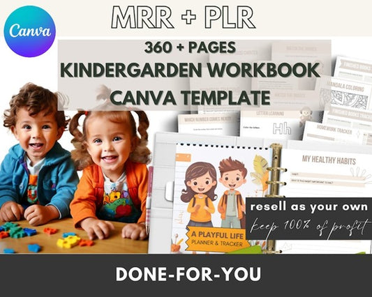 360+ Kindergarten Learning Activity Bundle - Pre-School Activities - Printable Homeschooling Worksheets - MRR