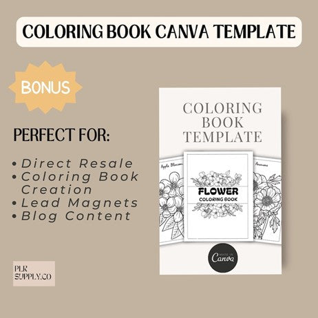 Coloring Book Creator Bundle-Midjourney Prompts, Templates & Mockups